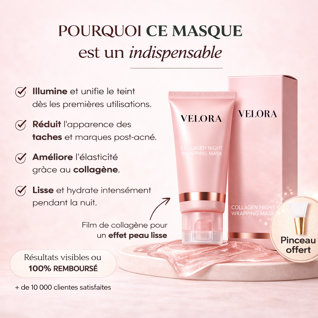 Masque de Nuit au Collagène - Peau Lisse & Repulpée
